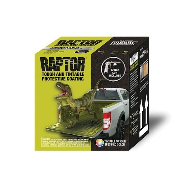 U-Pol Products UPL-UP0821VG 1 US Gallon 2.6 VOC Raptor Liner Kit with Gun; Tintable UPL-UP0821VG - main